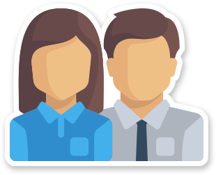 Two teachers icon
